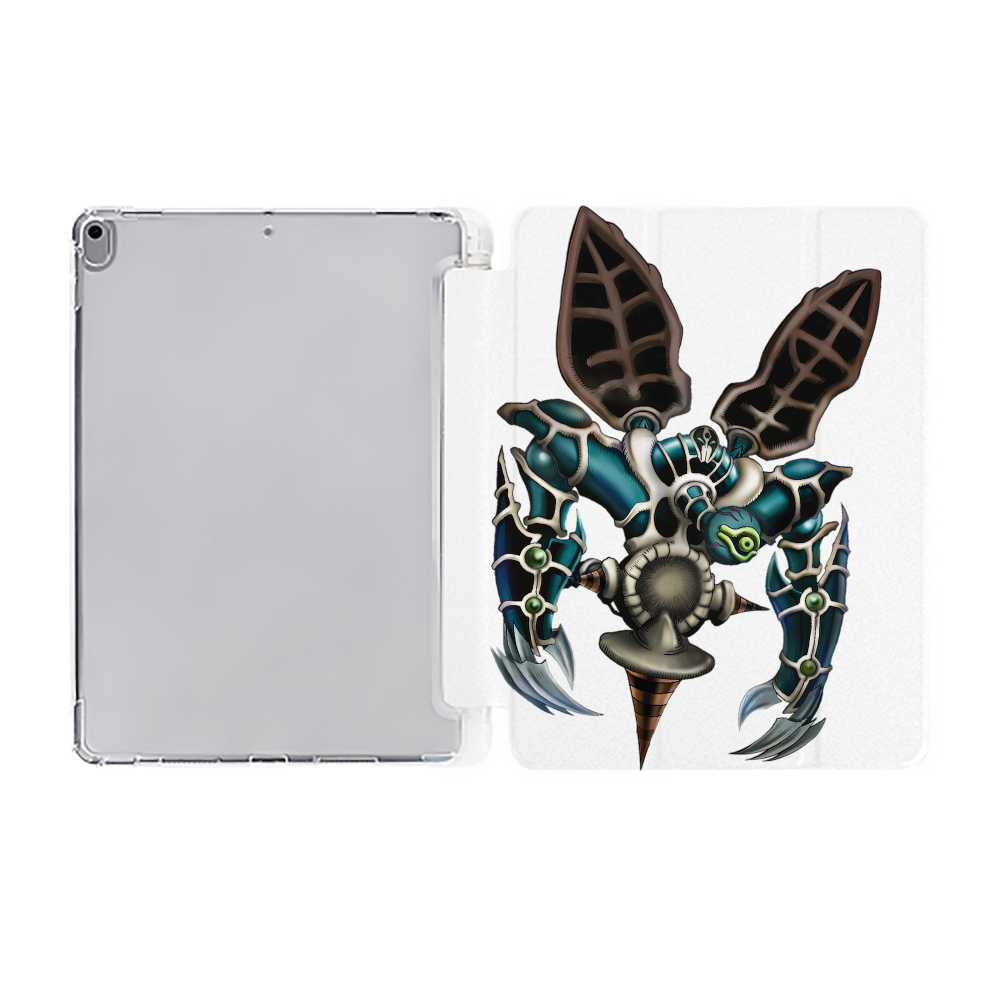 （画像用） 遊☆戯☆王 Yu-Gi-Oh! IPad ケース ペン収納付き 三つ折りスタンド PUレザー×シリコン 対応機種9.5/10.5/10.9インチ